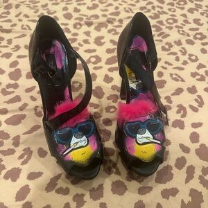 Super rare retired Iron Fist smoking puddle spike high heels